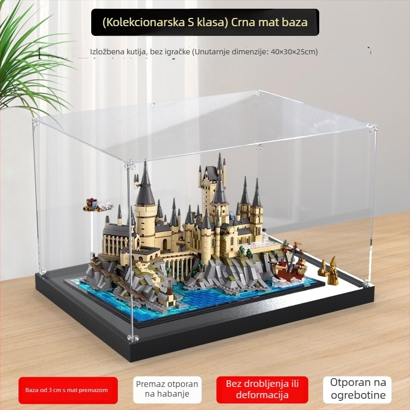 Akrilni kut za izlaganje LEGO 76419 Hogwarts Castle – zaštita od prašine, stolni eksponat