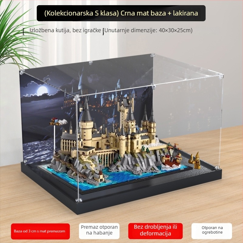 Akrilni kut za izlaganje LEGO 76419 Hogwarts Castle – zaštita od prašine, stolni eksponat