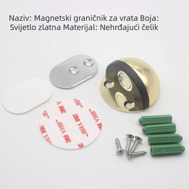 Nehrđajući čelik, podno usisavanje bez bušenja, magnetski Turtle Top za staklena vrata