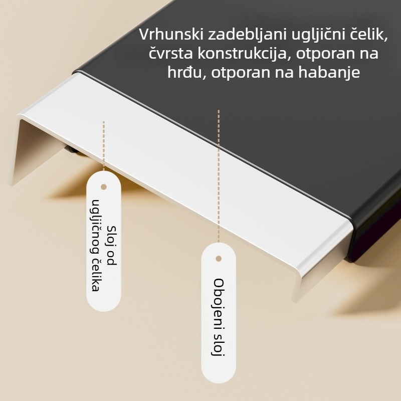 Metalni police u obliku I za dnevni boravak, kuhinju i kupaonu — bez bušenja, snažna nosivost