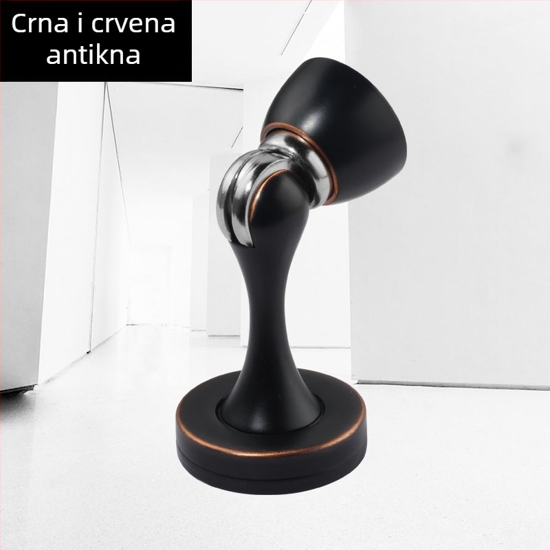 Zidni stopper za vrata od cinkovog legura, minimalistički dizajn, snažan magnetski zahvat, tih rad, za kupaonicu, skrivena ugradnja