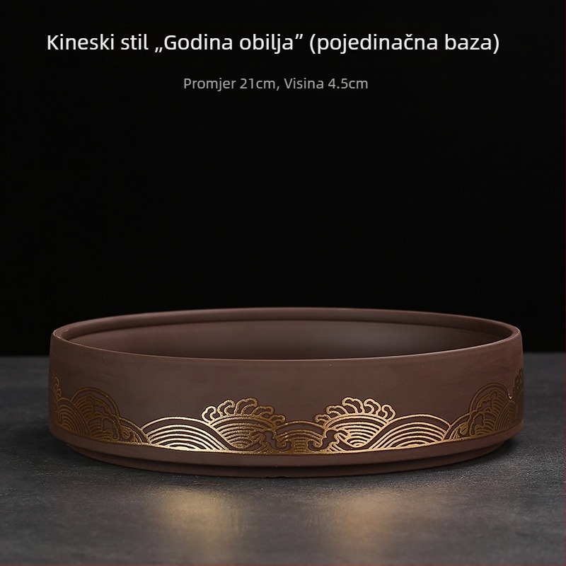 Kutija za pohranu Pu'er čaja, keramički spremnik od ljubičaste gline za kućnu uporabu