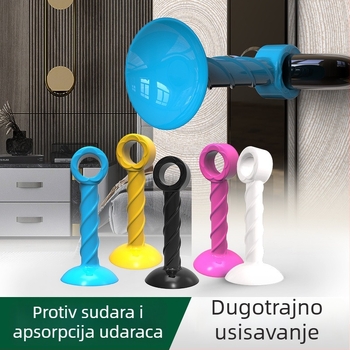Prošireni 10 cm stopper za vrata, bez bušenja, zaštitna podloga za kvaku vrata, silikon-plastični za kupaonska vrata, model E18
