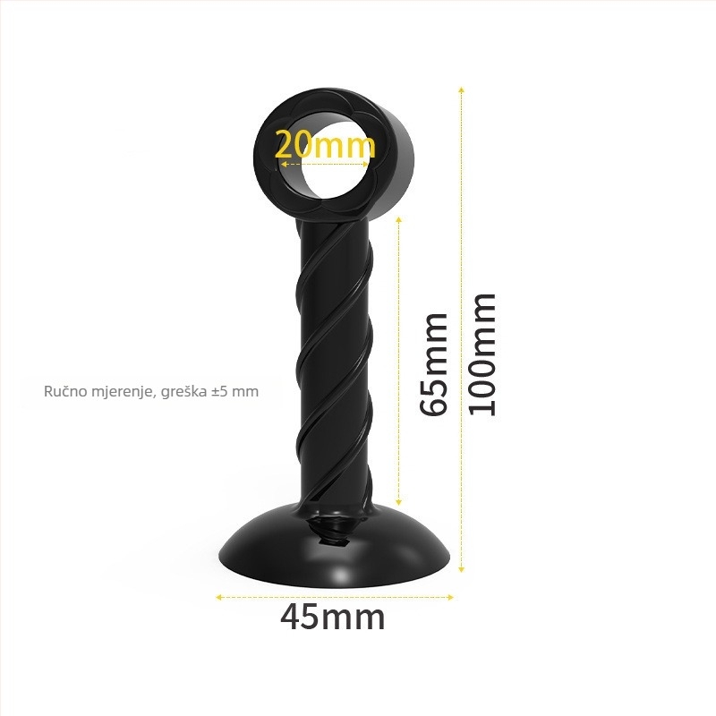 Prošireni 10 cm stopper za vrata, bez bušenja, zaštitna podloga za kvaku vrata, silikon-plastični za kupaonska vrata, model E18