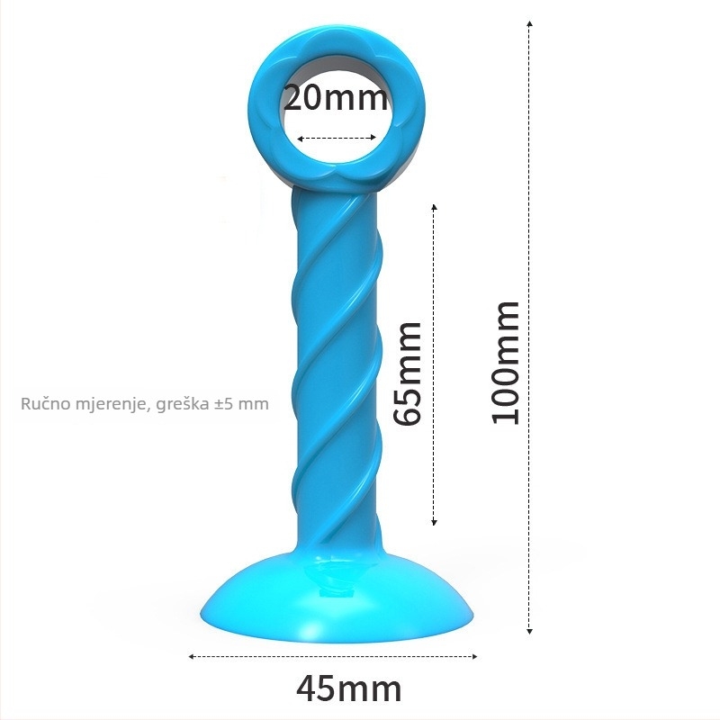 Prošireni 10 cm stopper za vrata, bez bušenja, zaštitna podloga za kvaku vrata, silikon-plastični za kupaonska vrata, model E18