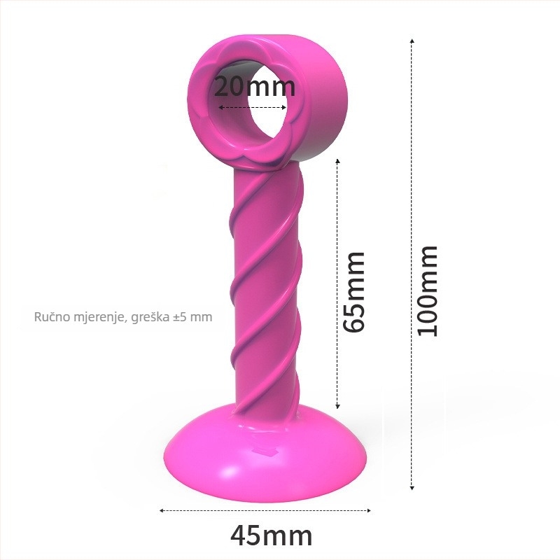 Prošireni 10 cm stopper za vrata, bez bušenja, zaštitna podloga za kvaku vrata, silikon-plastični za kupaonska vrata, model E18