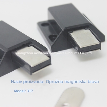 Pružni magnetski zasun za staklena vrata — aktiviran dodirom, snažan magnet, bez ručke