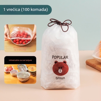Veliki set jednokratnih plastičnih folija za hranu i mikrovalno siguran poklopac za posuđe