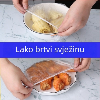 Veliki set jednokratnih plastičnih folija za hranu i mikrovalno siguran poklopac za posuđe