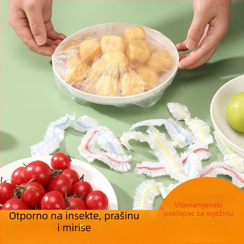 Veliki set jednokratnih plastičnih folija za hranu i mikrovalno siguran poklopac za posuđe