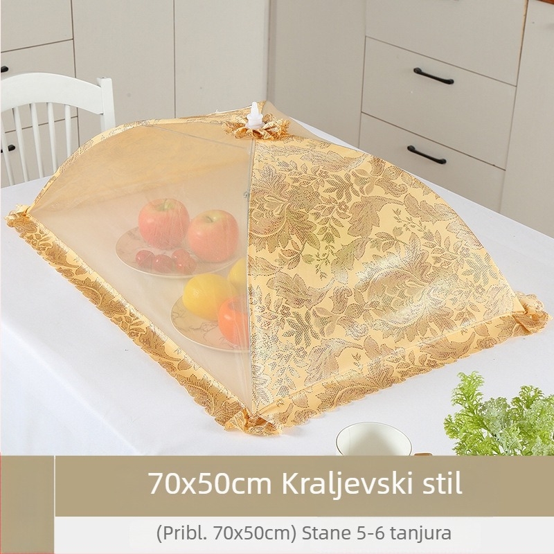 Sklopivi poklopac za hranu s mrežicom protiv muha, za kuhinju i blagovaonu, velikog formata