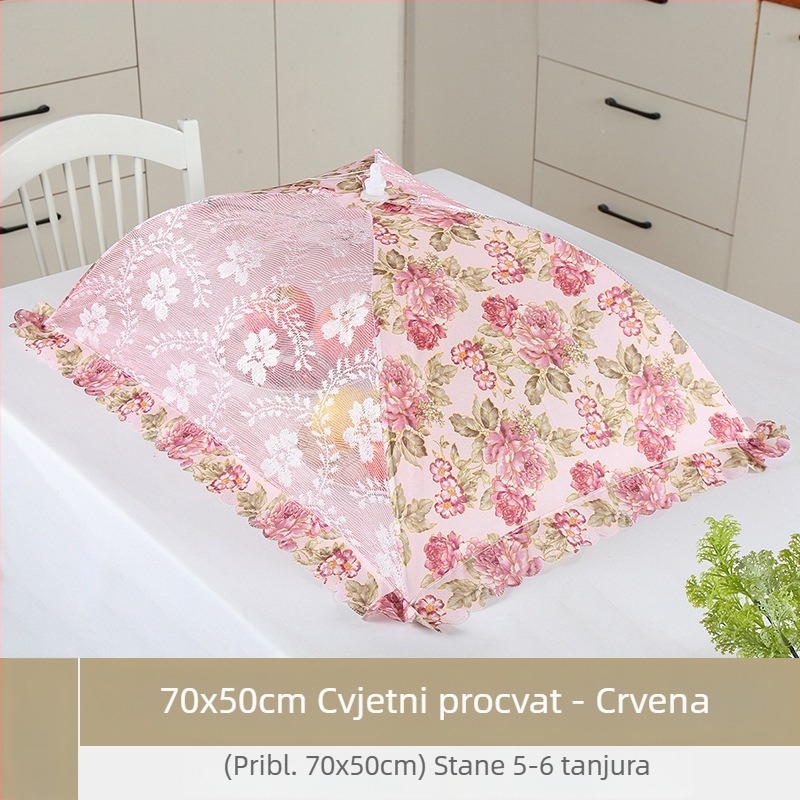 Sklopivi poklopac za hranu s mrežicom protiv muha, za kuhinju i blagovaonu, velikog formata