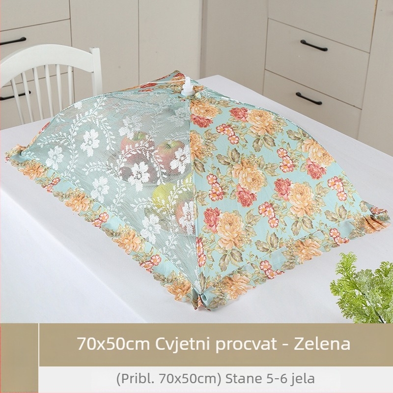 Sklopivi poklopac za hranu s mrežicom protiv muha, za kuhinju i blagovaonu, velikog formata
