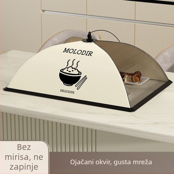 Sklopivi mrežasti poklopac za stol za jelo, štiti od prašine i muha, pokriva ostatke hrane, prehrambena kvaliteta
