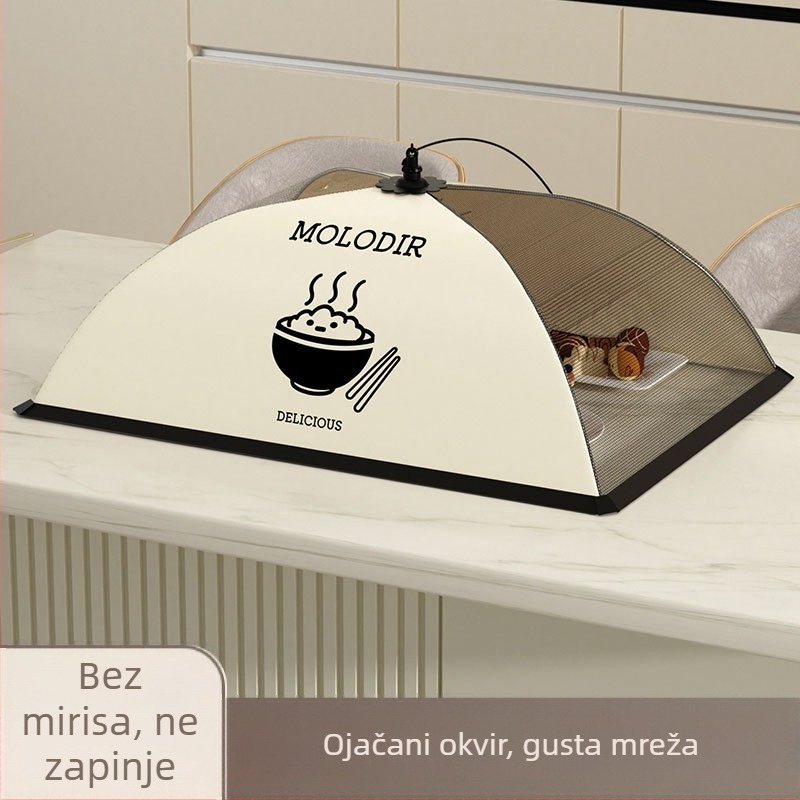 Sklopivi mrežasti poklopac za stol za jelo, štiti od prašine i muha, pokriva ostatke hrane, prehrambena kvaliteta