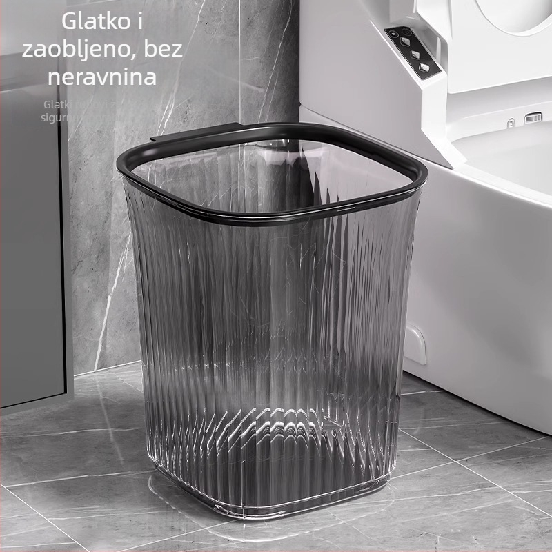 Kućna kanta za smeće, kvadratnog oblika, bez poklopca, kapacitet više od 12 L, pogodna za dnevni boravak, kuhinju, kupaonicu i spavaću sobu