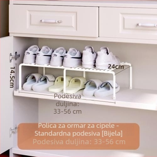 Ormar za cipele za uštedu prostora s ugrađenim pregradama i izvučnim višeslojnim skladištem
