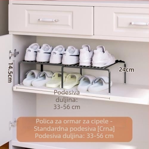 Ormar za cipele za uštedu prostora s ugrađenim pregradama i izvučnim višeslojnim skladištem
