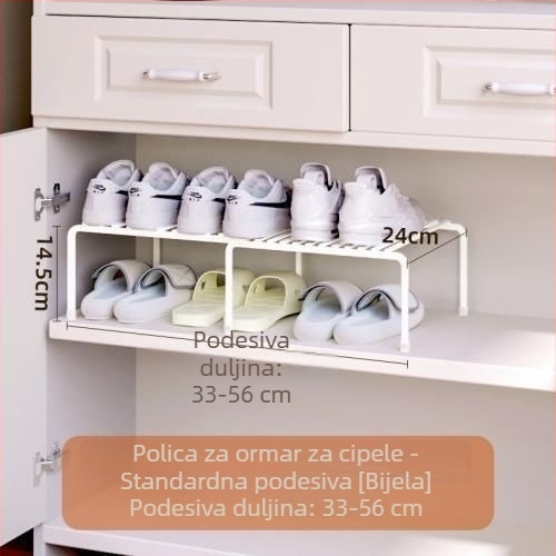 Ormar za cipele za uštedu prostora s ugrađenim pregradama i izvučnim višeslojnim skladištem
