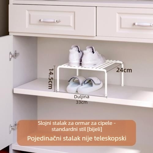 Ormar za cipele za uštedu prostora s ugrađenim pregradama i izvučnim višeslojnim skladištem