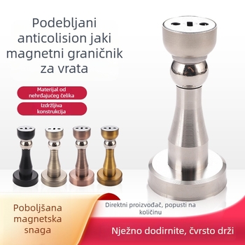 Nehrđajući čelični magnetski zaustavljač vrata s bušenom bazom, zidni montažni, za spavaću sobu i kupaonu