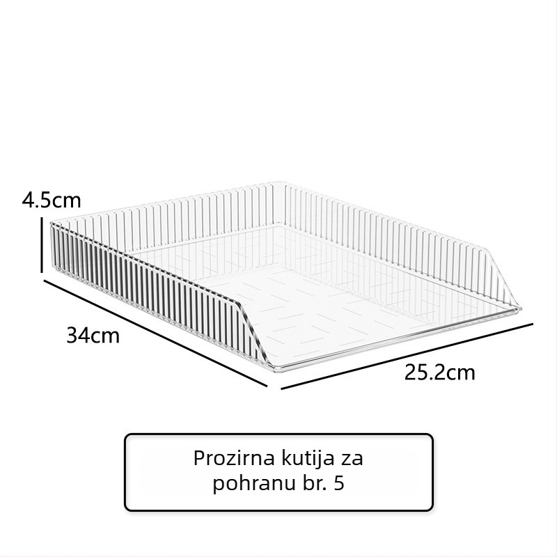 Prozirna akrilna kutija za kozmetiku s ladicom i ugrađenim policama, za radnu površinu toaletnog stola.