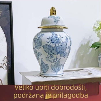 Keramička vaza u kineskom stilu plavo-bijela za dnevni boravak, spremnik za pohranu i hidroponske cvjetne aranžmane