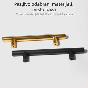 Nova T-oblik ručka za vrata ormarića, minimalistička okrugla tubičasta ručka od aluminijske legure za ormariće i ladice