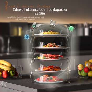 Kućni višefunkcionalni, sklapan poklopac za hranu protiv komaraca, za kuhinjski stol, izolacija, posuda za ostatke, zaštita od prašine