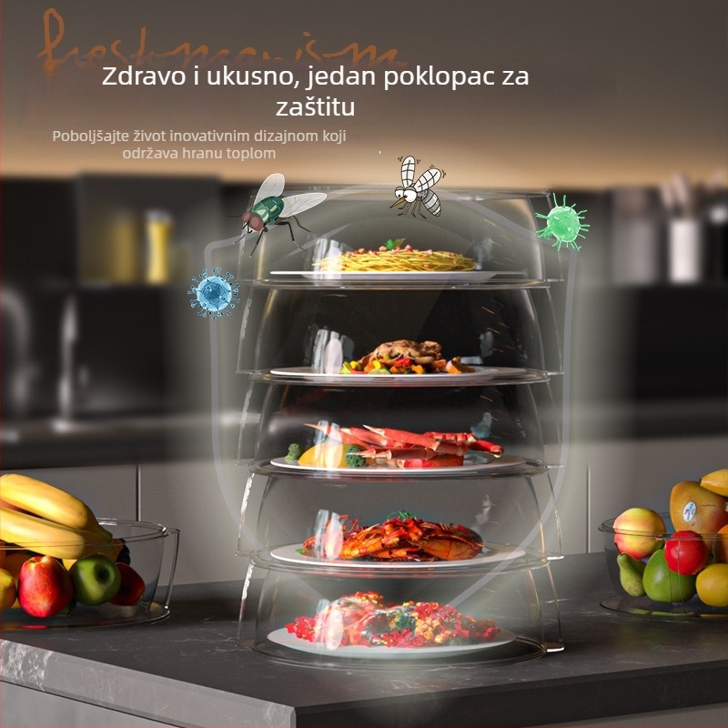 Kućni višefunkcionalni, sklapan poklopac za hranu protiv komaraca, za kuhinjski stol, izolacija, posuda za ostatke, zaštita od prašine