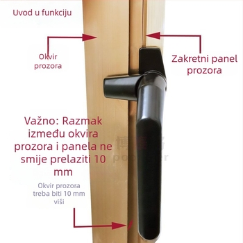 Ručka za prozor od aluminijske legure za kasetne prozore i vrata