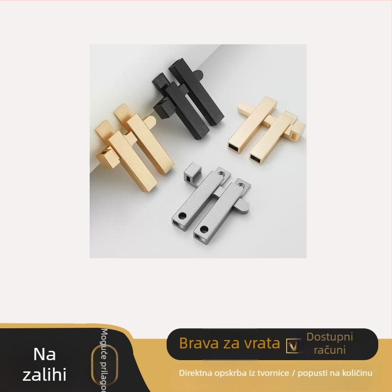 180° zasun za vrata od aluminijskog legura, za drvena kupaonska vrata, protiv krađe