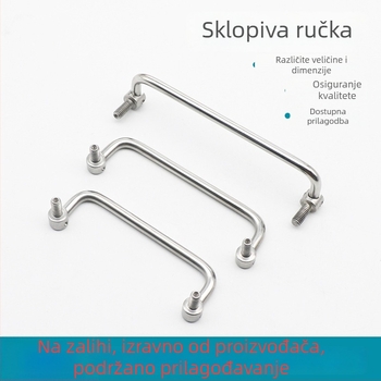 Newlite sklopiva ručka od 304 nehrđajućeg čelika – pokretna industrijska ručka za kutiju alata, ormar, vrata i prozore