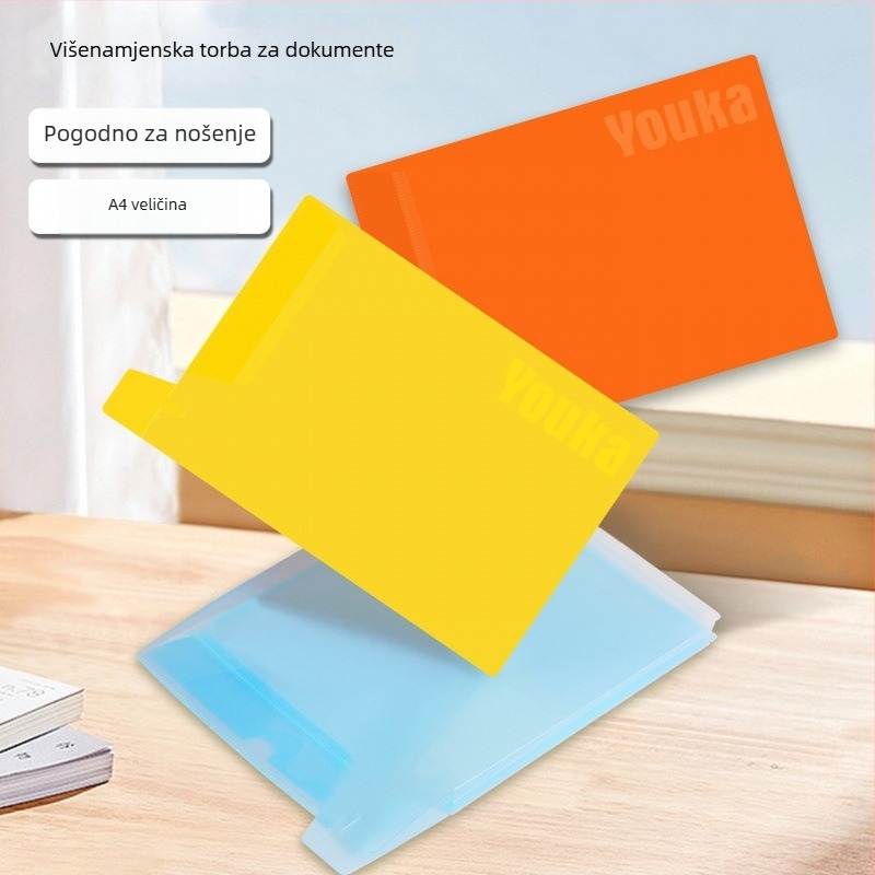 Prijenosna torba za dokumente, moderan i lagan folder, vodootporan proziran organizator za uredske dokumente i ispite