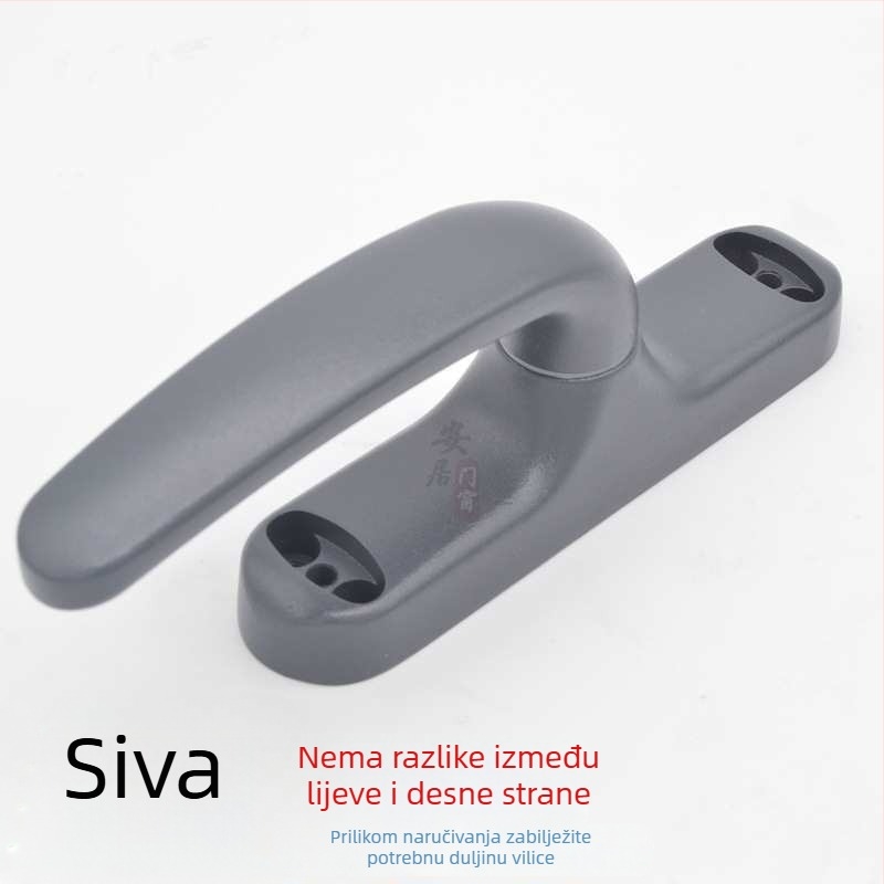 Kljuka za prozor od aluminijske legure za prozore s izbacivanjem prema van i sklopnim otvaranjem, unutarnja/ vanjska ručica s bravi, vintage stil, rastojanje rupa 105 mm
