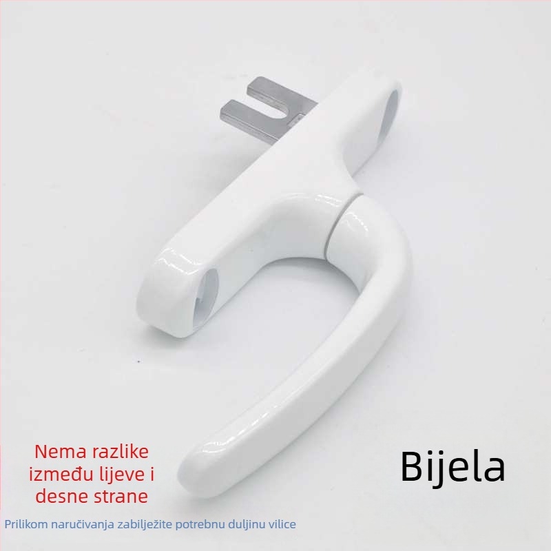Kljuka za prozor od aluminijske legure za prozore s izbacivanjem prema van i sklopnim otvaranjem, unutarnja/ vanjska ručica s bravi, vintage stil, rastojanje rupa 105 mm