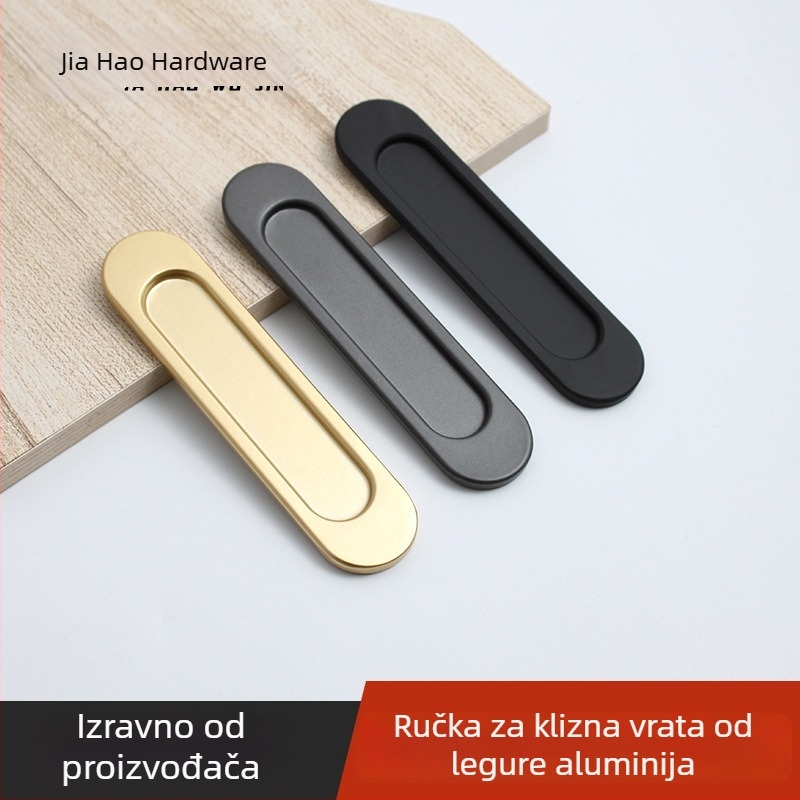 Ručka za klizna vrata bez bušenja, ljepilom pričvršćena, skrivena ugradnja