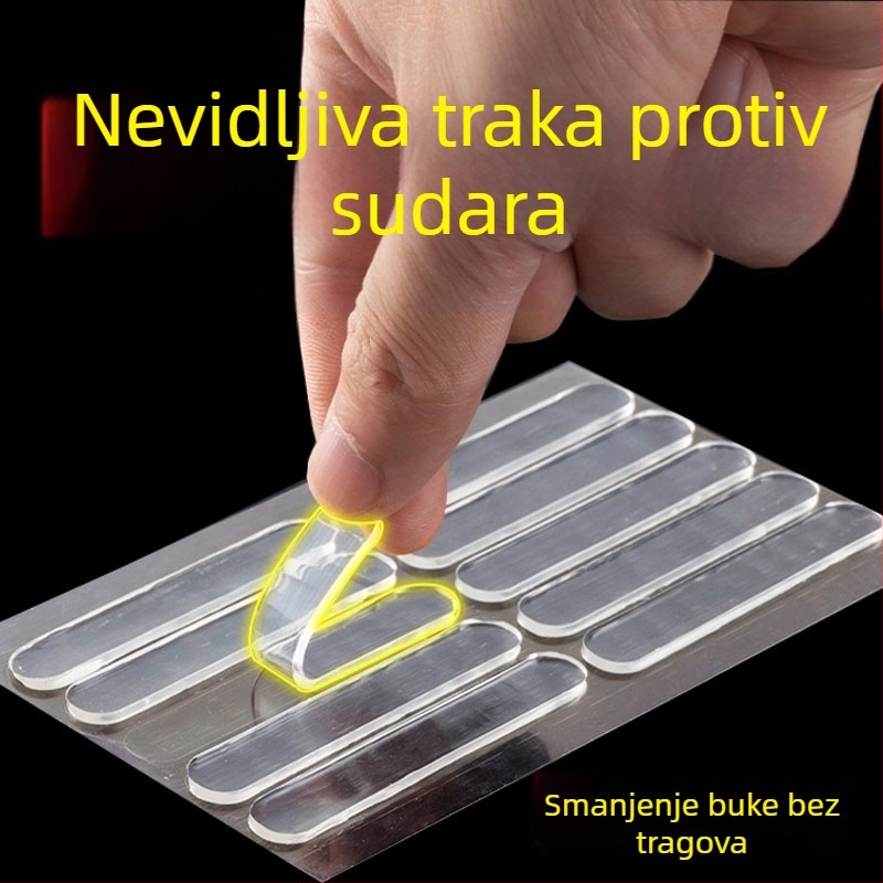 Silikonski tlmič udara za vrata, samoljepljiva zaštitna traka, zaštita zidova i kvaka