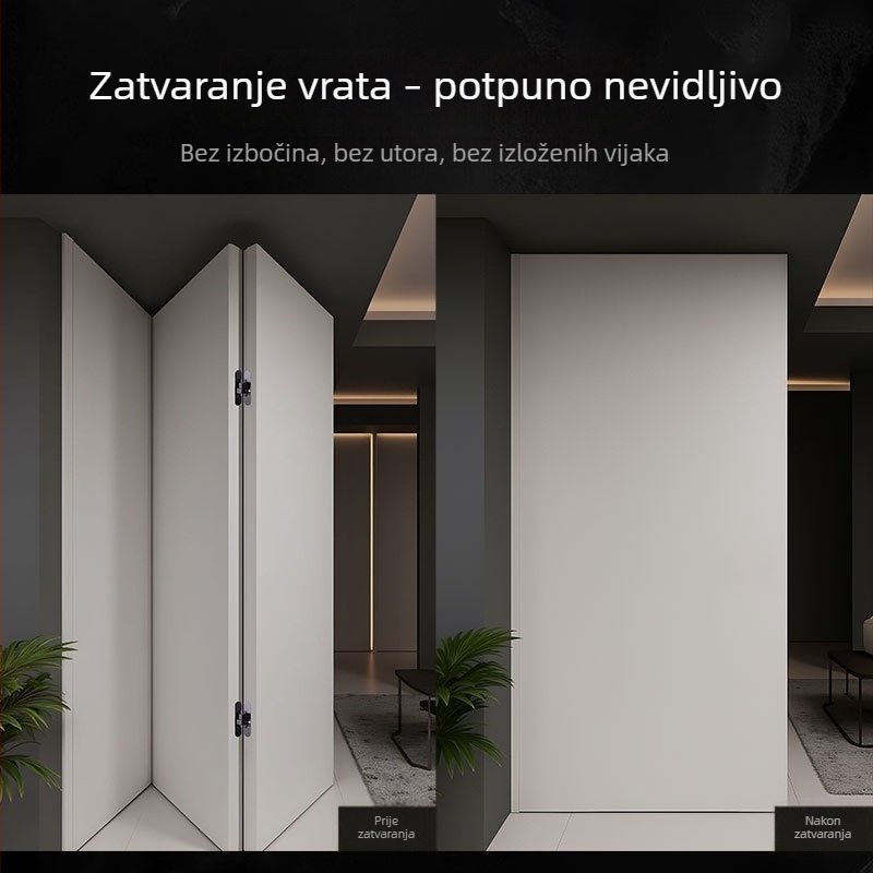 3D podesivi skriveni šarnír vrata, 180° otvaranje prema unutra/vani, skrivena sklopna vrata
