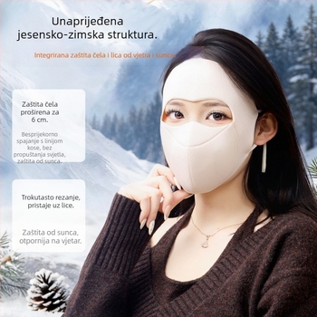 Periva puna maska za lice za žene, stil facekini za jesen i zimu, otpornost na vjetar i hladnoću