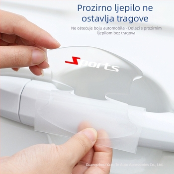Prozirna zaštitna naljepnica od epoksidne smole za kvaku vrata i udubljenje vrata, otporna na ogrebotine, univerzalna kompatibilnost sa sportskim automobilima