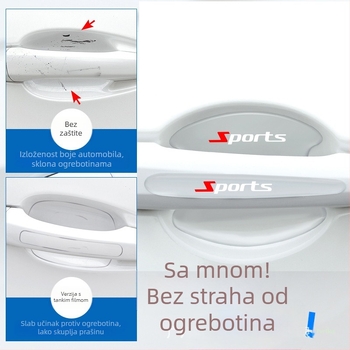 Prozirna zaštitna naljepnica od epoksidne smole za kvaku vrata i udubljenje vrata, otporna na ogrebotine, univerzalna kompatibilnost sa sportskim automobilima