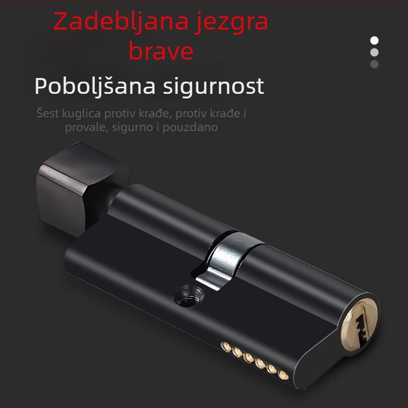 Prilagođena crna split magnetska brava za vrata s tihim radom i drvenom kvakom