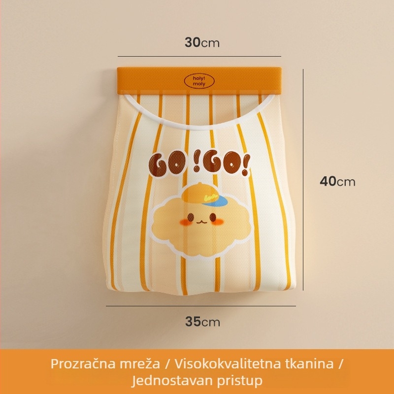 Vješena torba za pohranu donjeg rublja i čarapa, mrežasta torba za garderobu, organizator spavaće sobe, sladak crtani stil