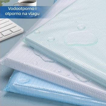 PVC prozirna torba sa zatvaračem i mrežicom, velika kapaciteta za A3 crteže i papir, vodootporna