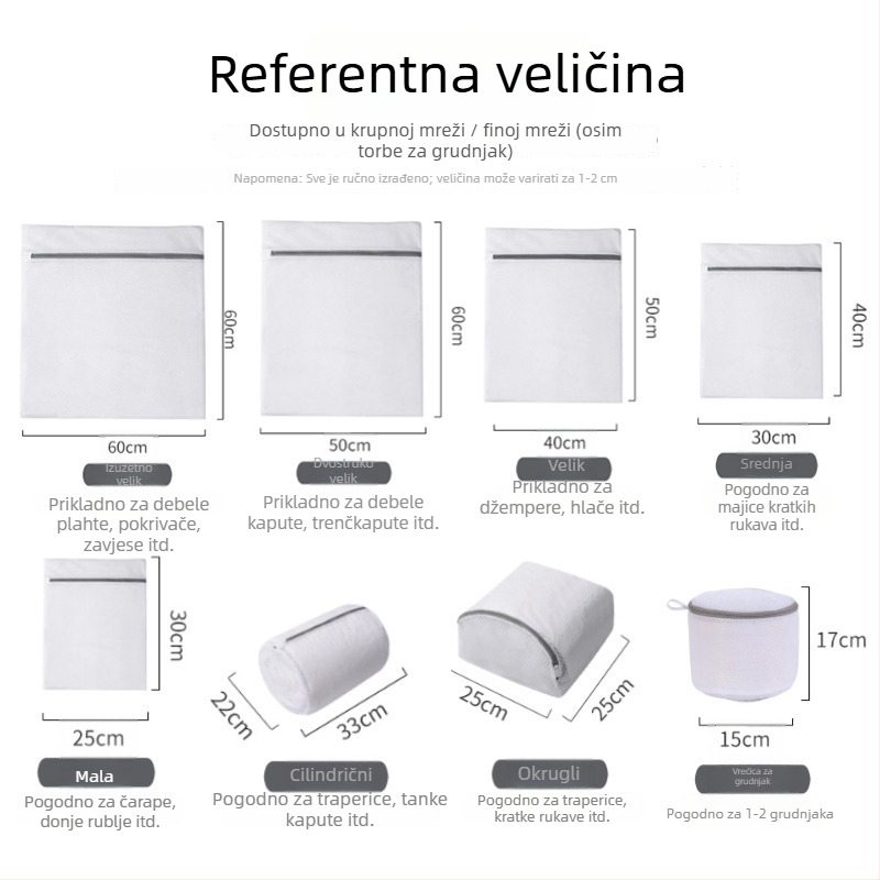 Mrežasta torba za pranje protiv deformacije za perilicu, prijenosna torba za grudnjake i donje rublje
