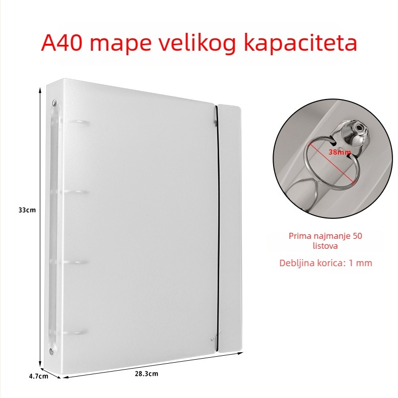 A4 fascikla s 11 rupa, vodoravna i okomita, šarena uredska organizator za dokumente i ispitne radove