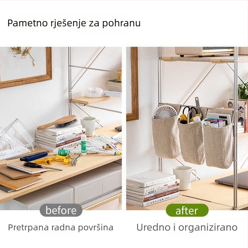 Tekstilni organizator uz krevet s džepom za telefon – viseći organizator za krevet i stolicu