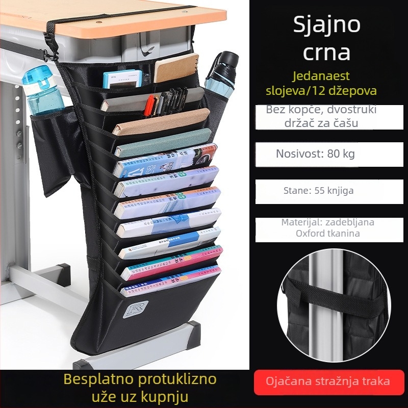 Višeslojni organizator za stol s visećom torbom za učenike