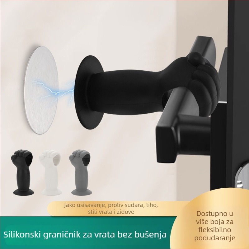 Magnetski silikonski držač vrata, bez bušenja, samoljepljivi za kupaonicu